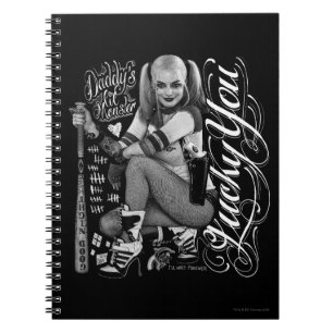 Caderno Espiral Esquadrão Suicida Harley Quinn Tipografia Foto