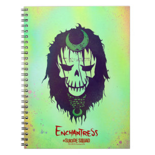 Caderno Espiral Esquadrão Suicida   Ícone Cabeça De Enchantagem