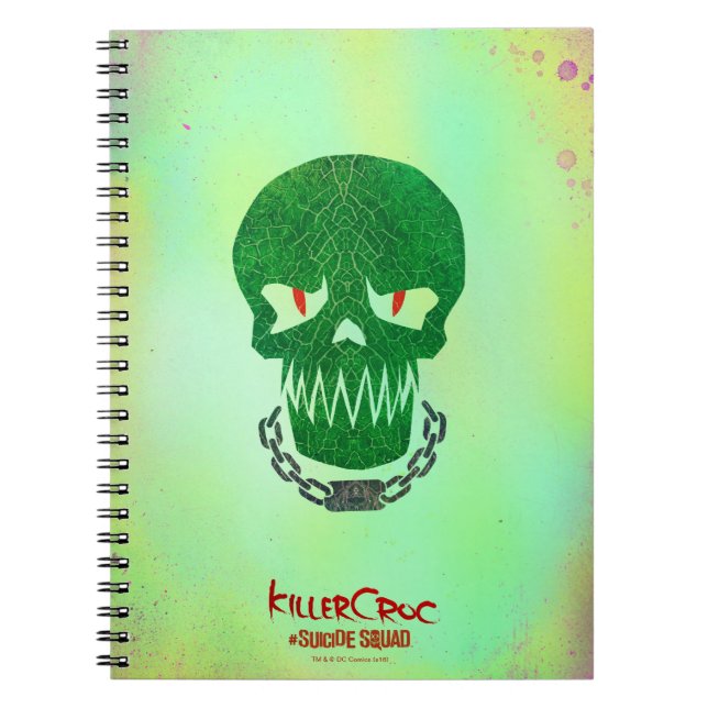 Caderno Espiral Esquadrão Suicida | Ícone da cabeça da Killer Croc (Frente)