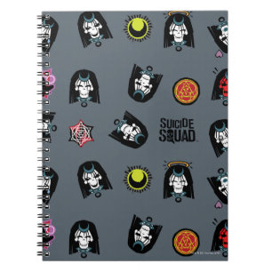 Caderno Espiral Esquadrão Suicida Padrão Enchantress Emoji