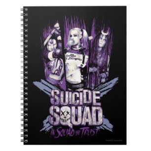 Caderno Espiral Esquadrão Suicida Raparigas "Em Quadrado Confia