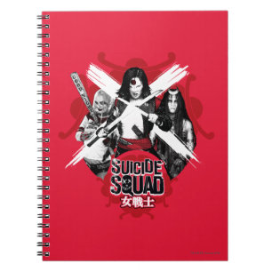 Caderno Espiral Esquadrão Suicida Raparigas "Guerreira Feminina"