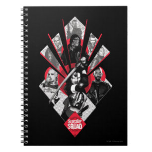 Caderno Espiral Esquadrão Suicida Task Force X Gráfico Japonê