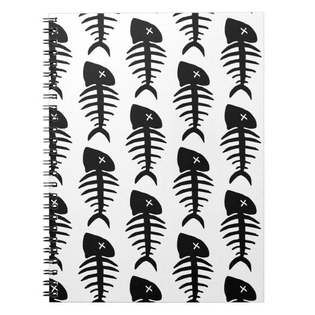 Caderno Espiral esqueleto inoperante dos peixes (Frente)