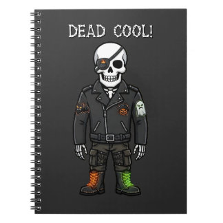 Caderno Espiral Esqueleto Motociclista Legal | Halloween