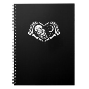 Caderno Espiral Esqueletos Mãos do Coração