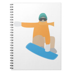 Caderno Espiral Esquiador de snowboard