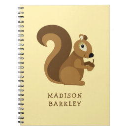 Caderno Espiral Esquilo Fofa Crianças da Floresta