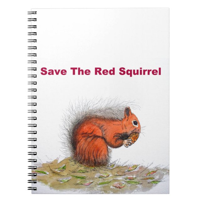 Caderno Espiral Esquilo Vermelho (Frente)