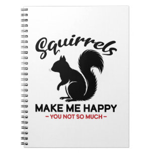 Caderno Espiral Esquilos Sarcásticos Me Fazem Feliz Você Não Tanto
