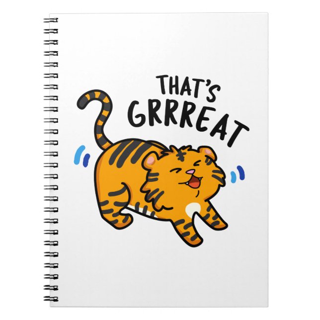 Caderno Espiral Essa é uma Grande Piada do Rugido do Tigre  (Frente)