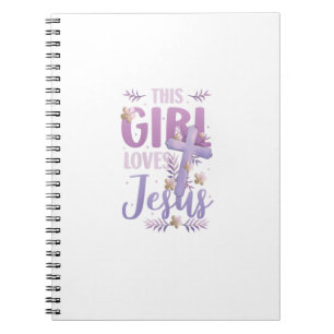 Caderno Espiral Essa Menina ama Jesus, Uma Garota Cristã Bonita Je