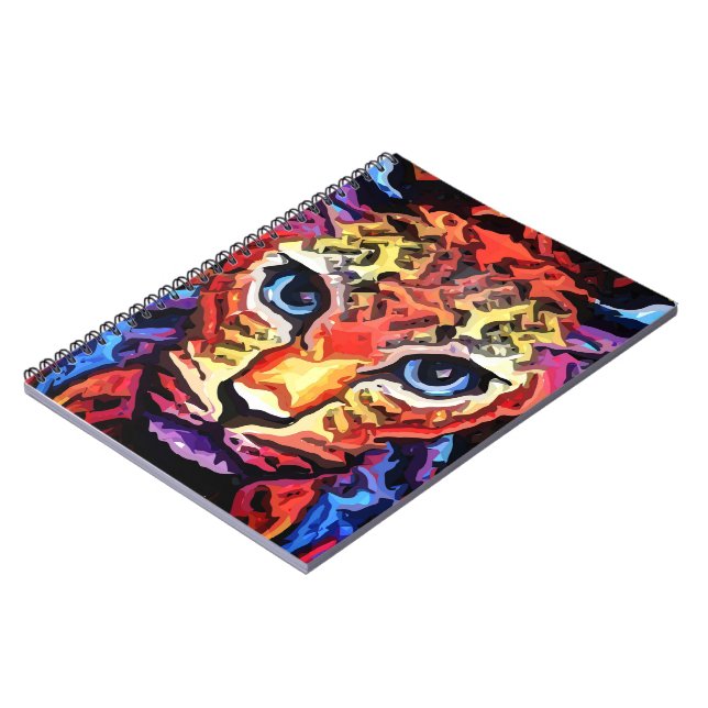 Caderno Espiral Esse Visual Colorido de Leopardo  (Left Side)