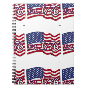 Caderno Espiral Est. 1776 USA Flag