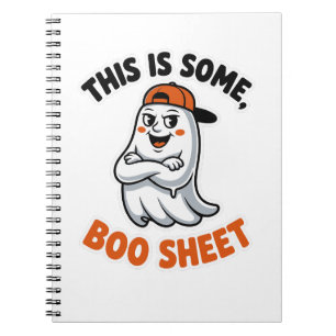 Caderno Espiral Esta É A Figurinha De Boo Sheet Ghost Groovy Hallo