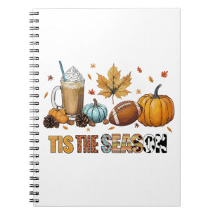 Caderno Espiral Esta é a temporada Herbstzeit mit Football und Kaf