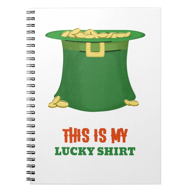 Caderno Espiral Esta É Minha Camisa da Sorte (Frente)