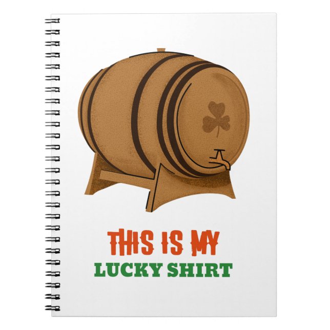 Caderno Espiral Esta É Minha Camisa da Sorte (Frente)