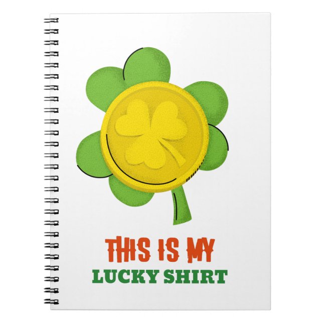 Caderno Espiral Esta É Minha Camisa da Sorte (Frente)