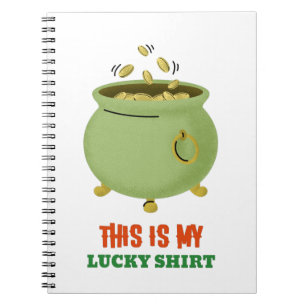 Caderno Espiral Esta É Minha Camisa da Sorte