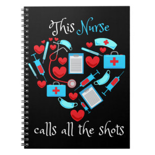 Caderno Espiral Esta Enfermeira Chama Todos Os Tiros