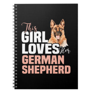 Caderno Espiral Esta Menina Ama O German shepherd