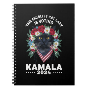 Caderno Espiral Esta Mulher De Gato Infantil Está Votando Kamala