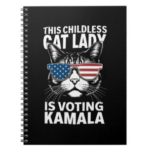 Caderno Espiral Esta Senhora dos Gatos sem Filhos está votando em