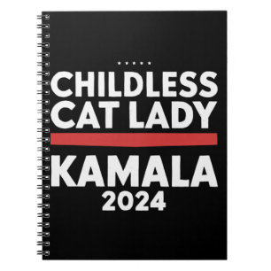 Caderno Espiral Esta Senhora dos Gatos sem Filhos está votando Kam