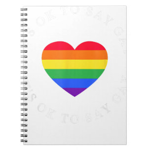 Caderno Espiral Está Tudo Bem Dizer Gay Flórida LGBTQ Pride Mês Al