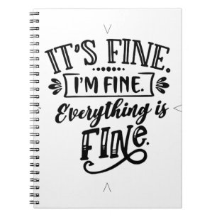 Caderno Espiral Está tudo bem, estou bem, está tudo bem