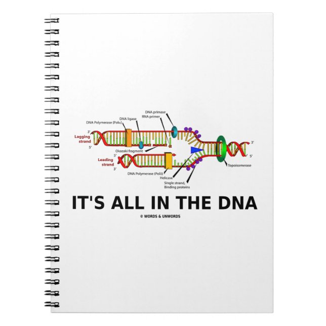 Caderno Espiral Está tudo no Humor da Biologia Molecular do DNA (Frente)