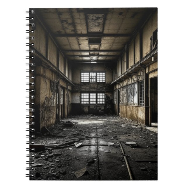 Caderno Espiral Estação Abandonada de dentro (Frente)