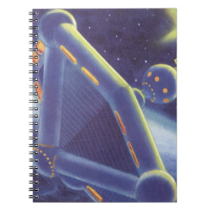 Caderno Espiral Estação Espacial Orbitando Ficção Científica Vinta