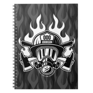 Caderno Espiral Estação Personalizada de Bombeiros de Emergência