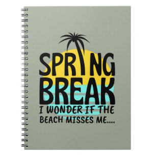Caderno Espiral Estação Spring Break Primavera