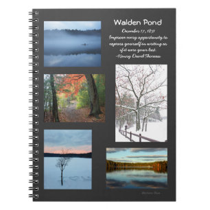 Caderno Espiral Estações da lagoa de Walden