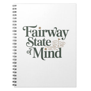 Caderno Espiral Estado de Espírito Fairway Minimal Retro Estilo de