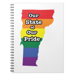 Caderno Espiral Estado Orgulho gay Vermont
