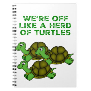 Caderno Espiral Estamos fora como um design de um Herd das Tartaru