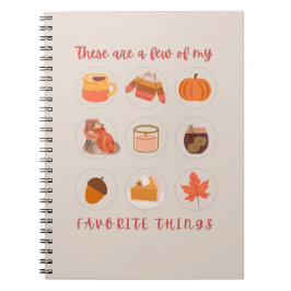 Caderno Espiral Estas São Algumas Das Minhas Coisas Favoritas
