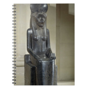 Caderno Espiral Estátua da deusa leão-dirigida Sekhmet, do th