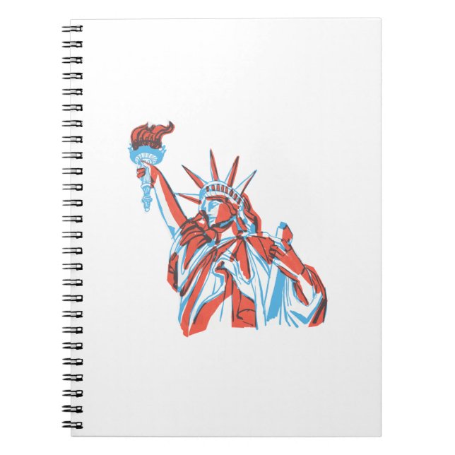 Caderno Espiral Estátua da Liberdade (Frente)