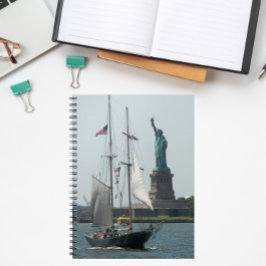 Caderno Espiral Estátua da Liberdade do Porto de Nova Iorque