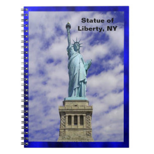 Caderno Espiral Estátua da Liberdade, Ellis Island, Nova Iorque