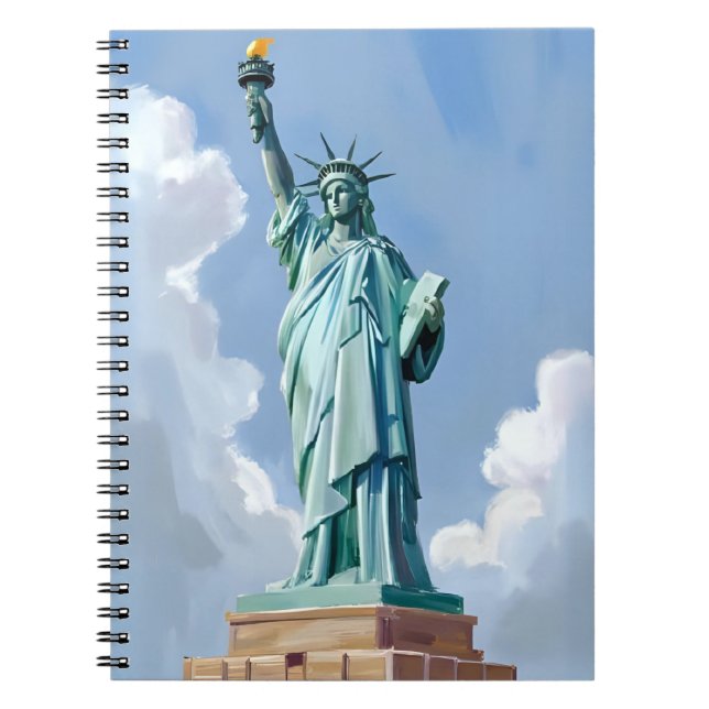 Caderno Espiral Estátua da Liberdade Nova York (Frente)