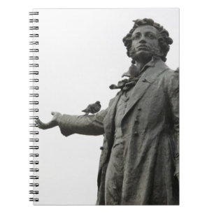 Caderno Espiral Estátua de Alexander Pushkin, São Petersburgo