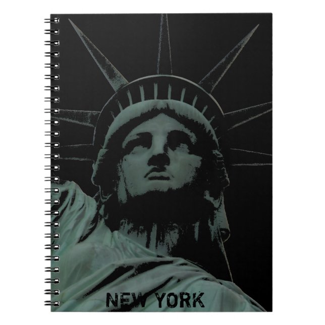 Caderno Espiral Estátua de Notebook de Nova York de presentes de D (Frente)