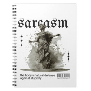 Caderno Espiral estátua de sarcasmo