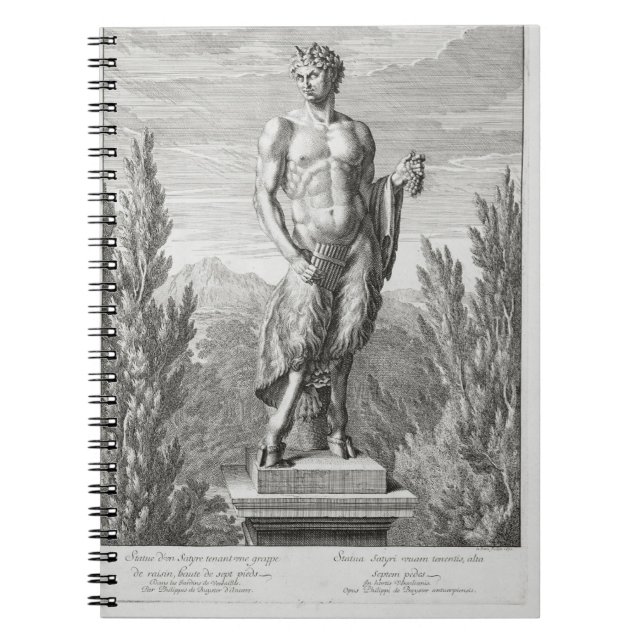 Caderno Espiral Estátua de um Satyr que guardara um grupo de uvas, (Frente)